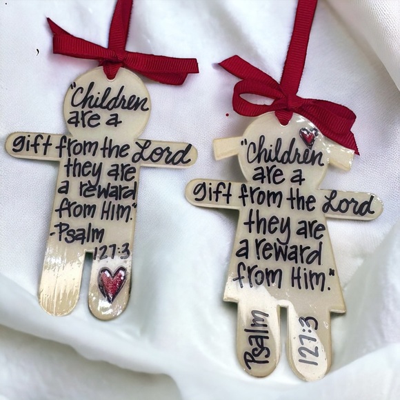 Handmade Girl Christmas Ornament: Psalm 123:7 - A Cherished Keepsake! - Picture 4 of 10